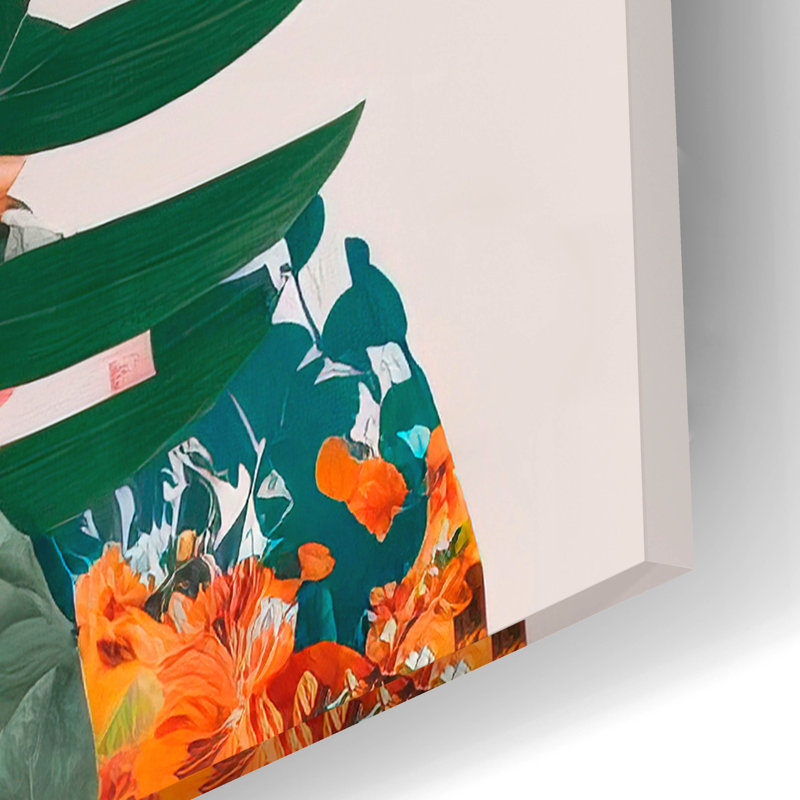 Winston Porter 'Floral Profile' by Design Fabrikken Acrylic Glass Wall Art, 24" x 24", 12" H x 12" W x 0.13" D