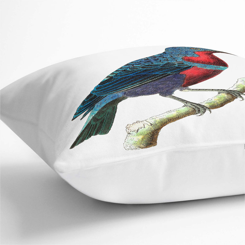 Square Throw Cushion, 40cm H x 40cm W x 15cm D, White