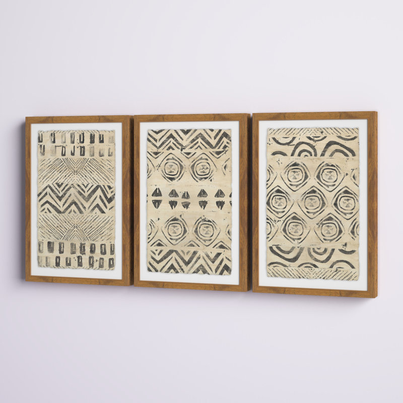 " Pattern Bazaar Triptych " by Marmont Hill 3 - Pieces, 30" H x 20" W