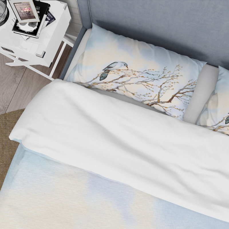 Ensemble de housse de couette traditionnel Big Microfibre, Housse de couette simple + 1 taie décorative stan
