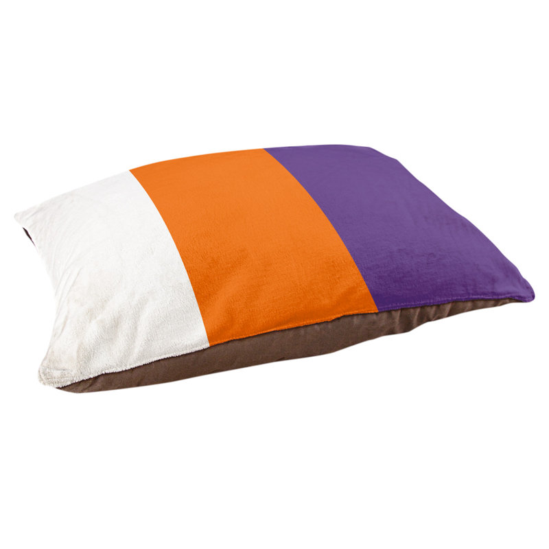 Coussin Atlanta, Medium (28" W x 18" D x 6" H), Orange Middle/Purple