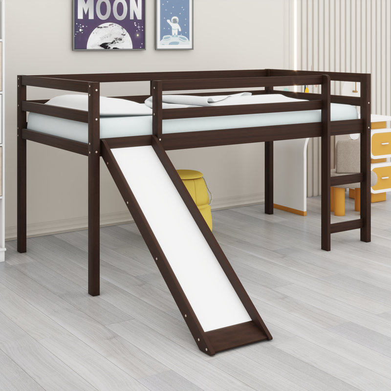 Loft Bed With Slide, Espresso