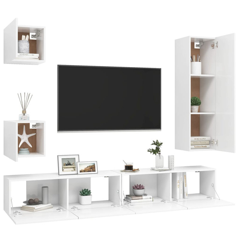 Blackshare TV Stand for TVs up to 88", White