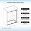 Portes de douche sans cadre de 56 à 60 po de largeur x 76 po de hauteur avec verre trempé transparent de 5/16 po (8 mm), coulissant simple avec bandes d'étanchéité latérales-111700590