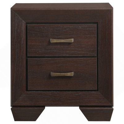 Copper Dark Cocoa 2-Drawer Rectangular Nightstand