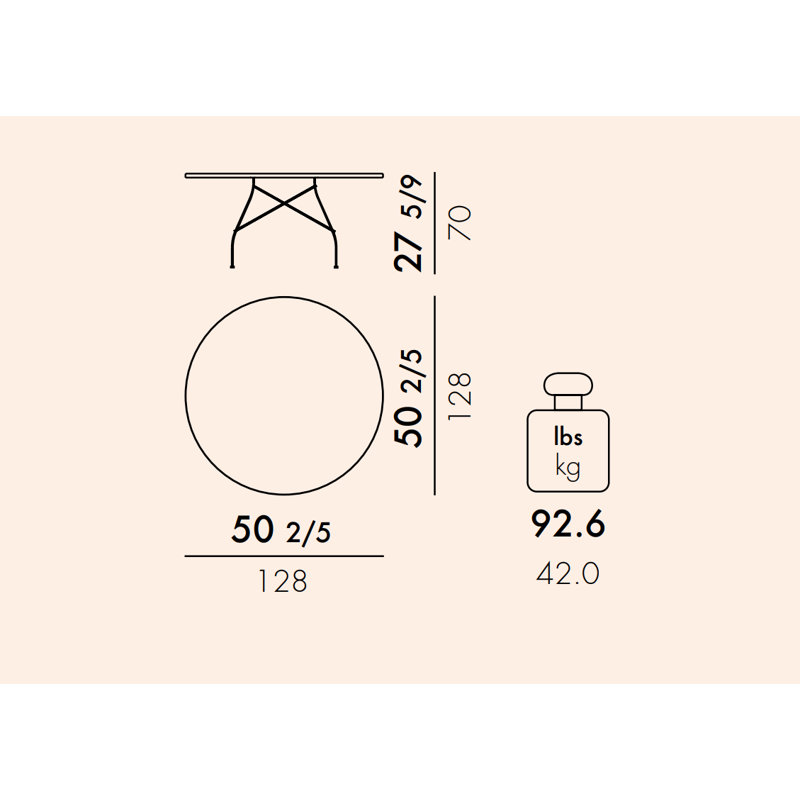 Glossy Round Dining Table, White