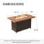 Ensemble de conversation d'extérieur en osier pour 5 personnes avec canapé 3 places, chaises berçantes pivotantes, table de foyer en rotin et repose-pieds Emrich-1346472683