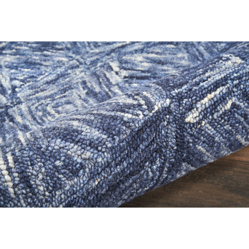 Tapis en laine touffeté à la main Divernon, Rectangle 8 pi x 10 pi 6 po