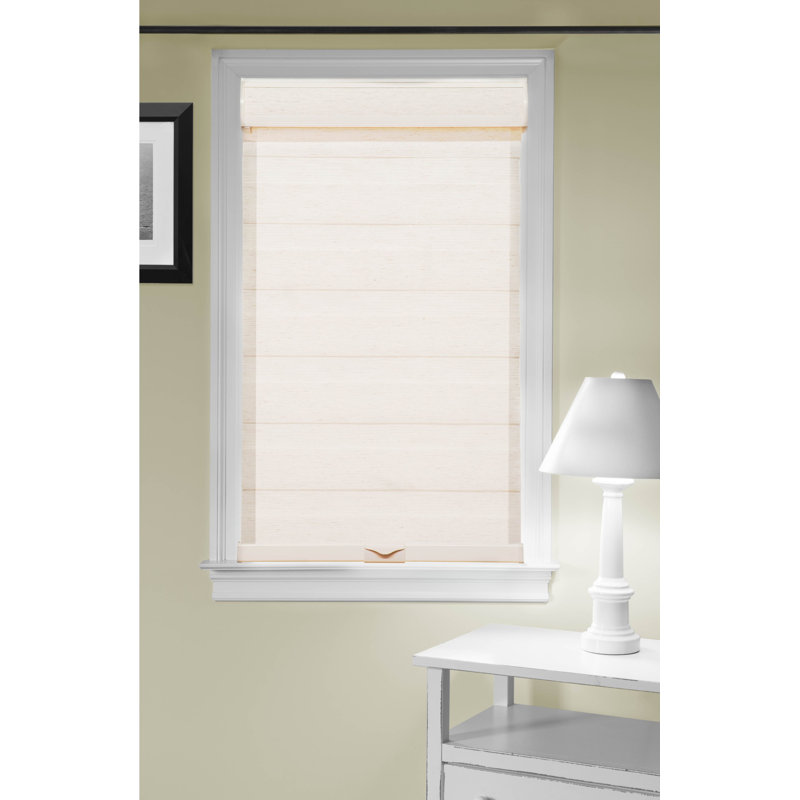 Store romain semi-transparent sans cordon à double couche, l 39 po x L 72 po, Lin