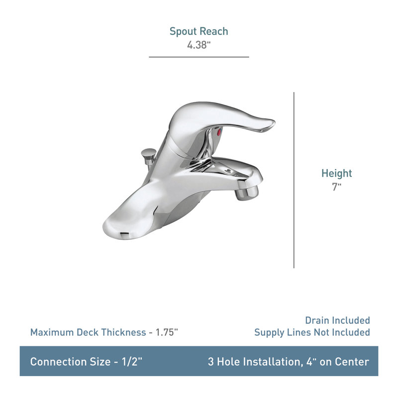 Chateau Centerset Bathroom Faucet, Polished Brass