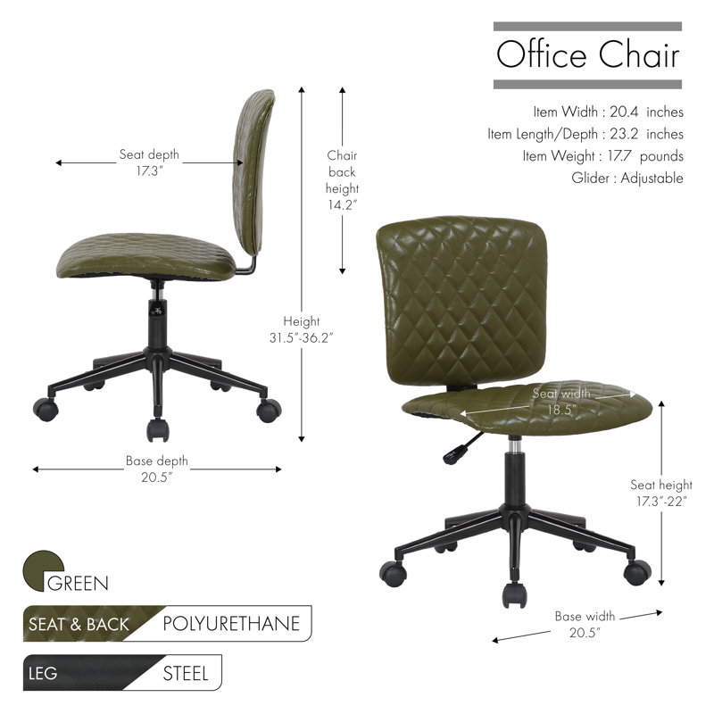 Gelsey Task Chair, Green