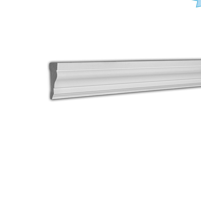 Unfinished White Polystyrene Crown Moulding, 8 Feet