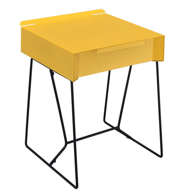 Table de bout de style traîneau avec rangement Isay