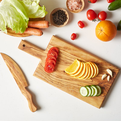 Crystalia USA Olive Wood Cutting Board