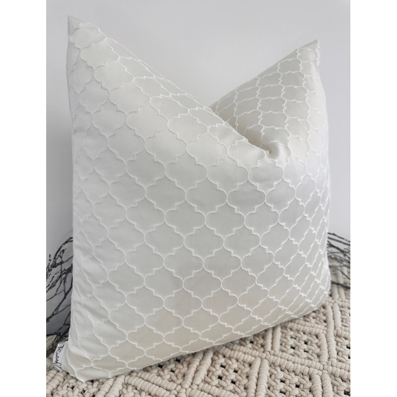 Abstract Ivory Square Cushion Cover