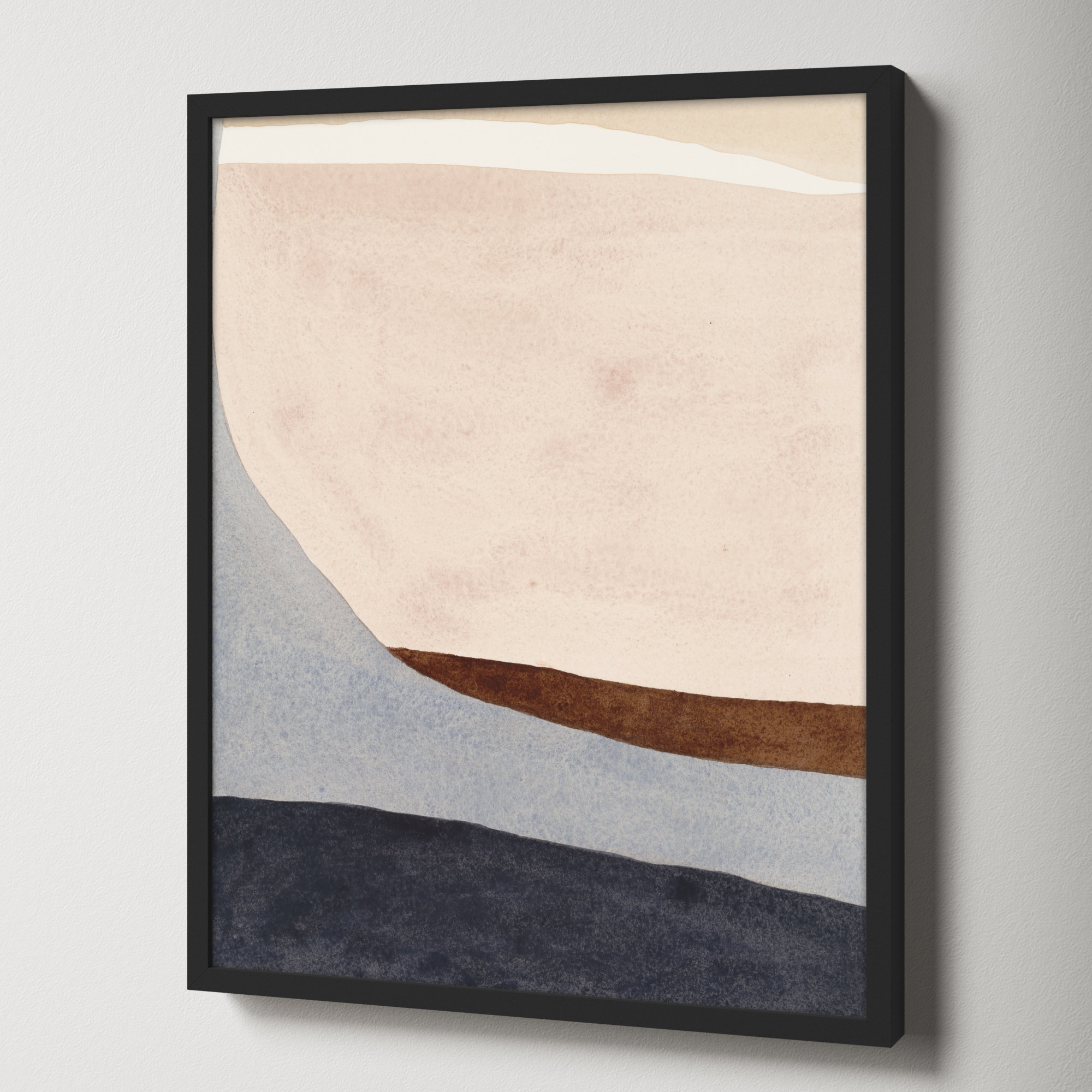 Divided By Blue 2 by Julia Balfour, 25" H x 20" W x 1.25" D, Black Framed