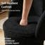 Tabouret de coiffeuse pivotant à hauteur réglable avec siège rembourré confortable, parfait pour les espaces de maquillage et d'habillage.