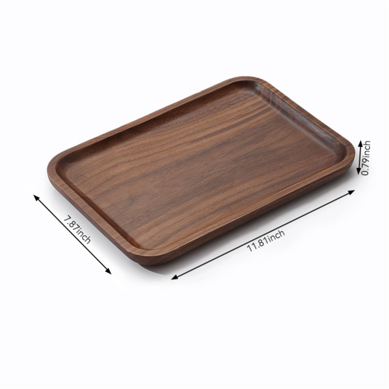 Plateau en bois Johaan, H 0,79 po x l 11,81 po x P 7,87 po