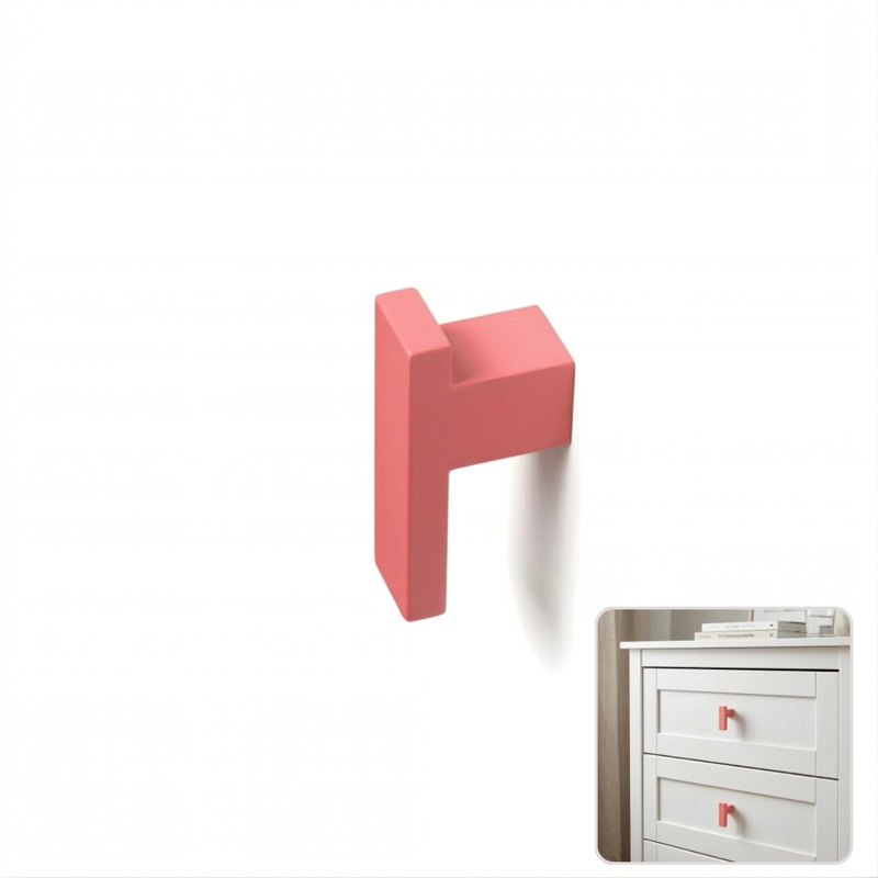 2" Length Bar Knob, Blush (Pink)