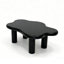 Table basse de 40 pouces en forme de nuage avec 4 pieds de table ronds, convenant aux salons, noir-131096869