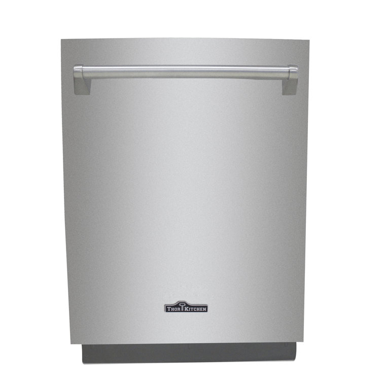 Thor Kitchen 24" 45 Decibel ENERGY STAR Certified Built-In Dishwasher with Adjustable Rack and Tall Tub Stainless Steel