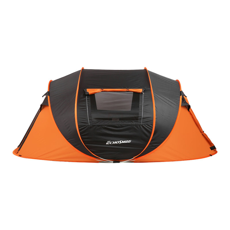Tente avec sac de transport, Noir/crème, 5 personnes