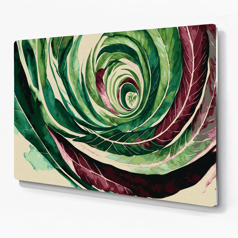 Art mural en métal Botanical Maranta, H 20 po x l 24 po