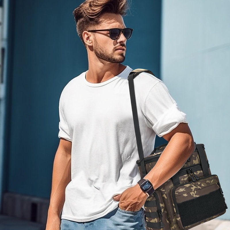 Grand sac à lunch isotherme 24L pour hommes, fourre-tout à deux compartiments pour le travail et le camping