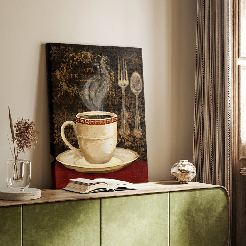 Café Le Rouge -Custom Wrapped Gallery Cavas, 18" H x 12" W