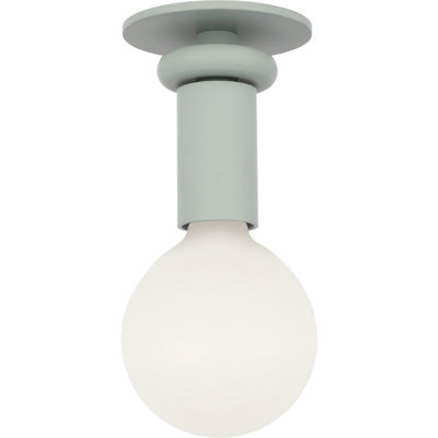 Drew And Jonathan Vincent 5" Casual Dimmable 1-Light Ceiling Light In Thistle Green with LED Bulb