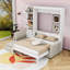 Lit escamotable en bois avec canapé et rangement-1319223900