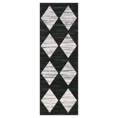 Washable Rug Modern Checkered Rugs Lattice Distressed Minimalist Aesthetic Rugs for Bedroom Laundry Farmhouse