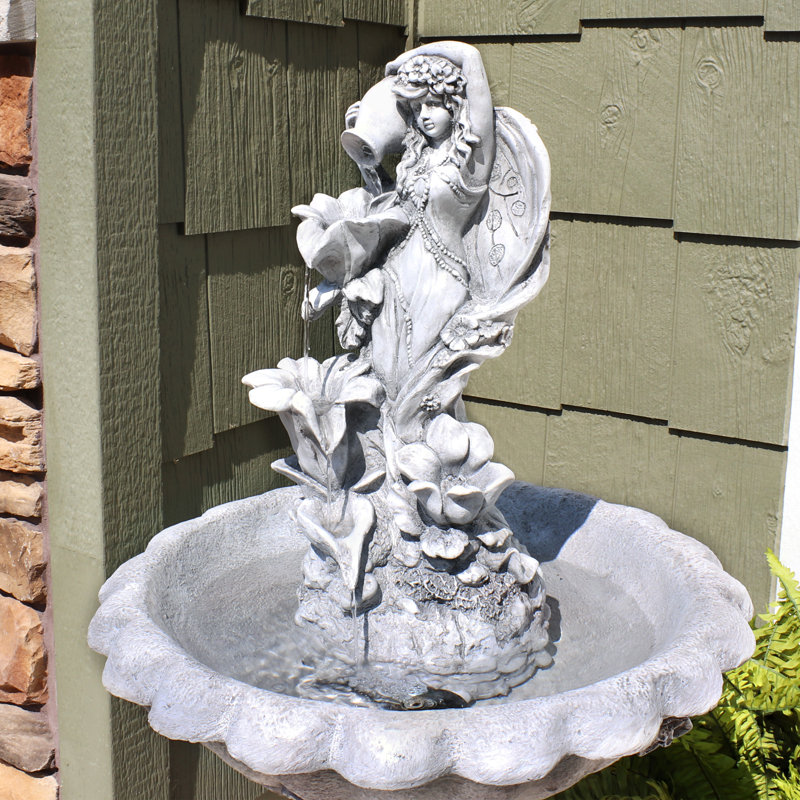 Fontaine solaire en résine Dundas
