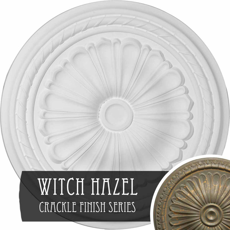 Endurathane Foster Ceiling Medallion, 19 1/8"OD x 1"P (Fits Canopies up to 5 5/8"), Hand-Painted Steel Gray Finish