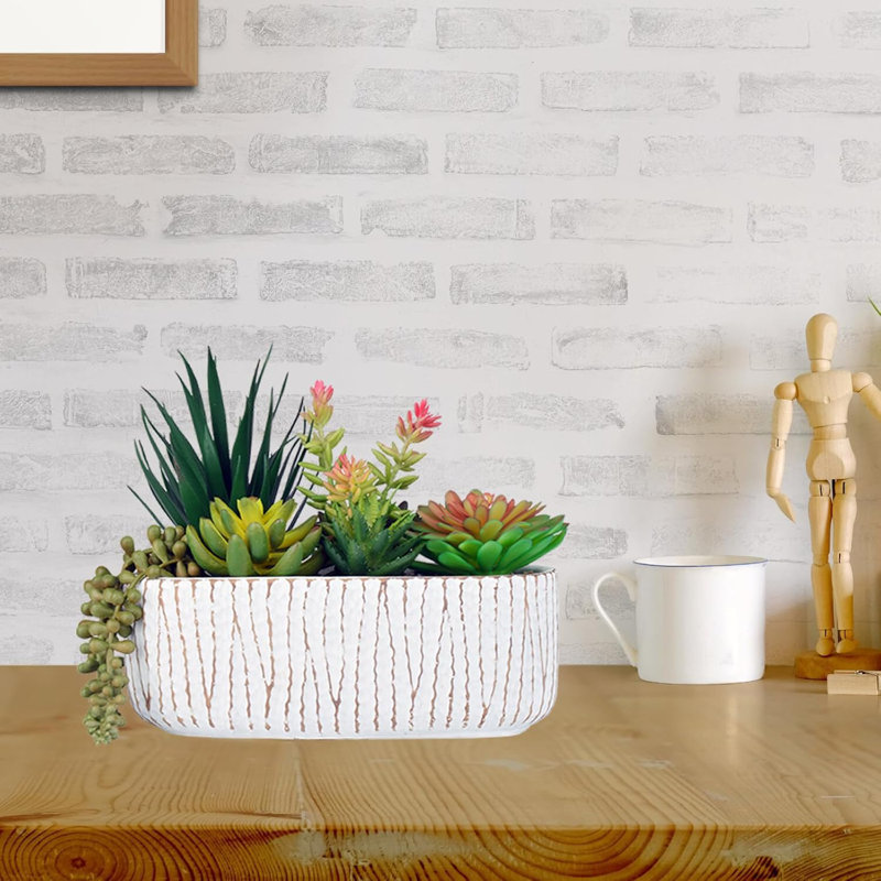 Ensemble de plantes succulentes artificielles en pots 8,7 po