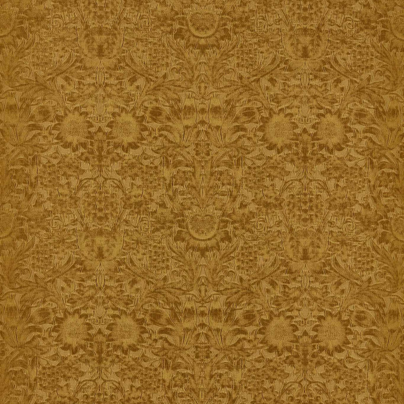 Sunflower Caffoy Velvet Fabric, Sussex Rush