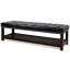 Banc rembourré à base en bois pour chambre à coucher pour entrée