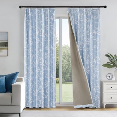 Rideaux isolants 100% occultant et isolants en polyester avec 12 anneaux en métal et 12 crochets, pour une chambre ou un salon (ensemble de 2)