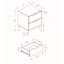 Table d'appoint, table d'appoint, bout, tiroir de rangement, table de chevet, chambre à coucher, salon, stratifié, moderne, contemporain-1337224679