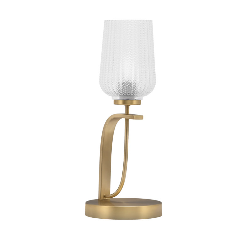 Cavella Accent Lamp Shown With 5" Glass, New Age Brass, Clear