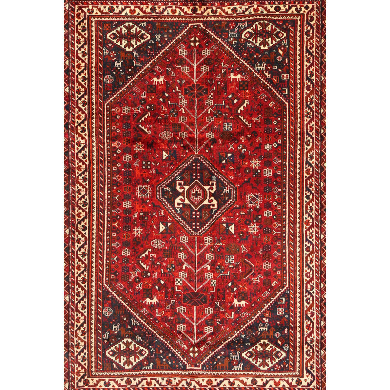 Tapis traditionnel brun / vert / beige Endress, Rectangle 5 pi x 7 pi