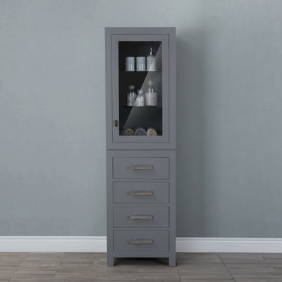 Armoire à linge en bois massif l 21 po x H 72 po x P 17 po Esita