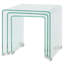 Shauny Glass Top Sled Nesting Tables