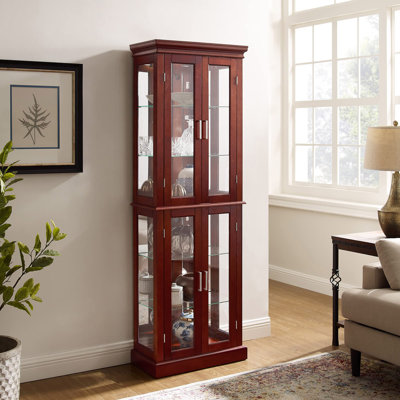 Armoire lumineuse Malines avec tablettes réglables et panneau arrière en miroir