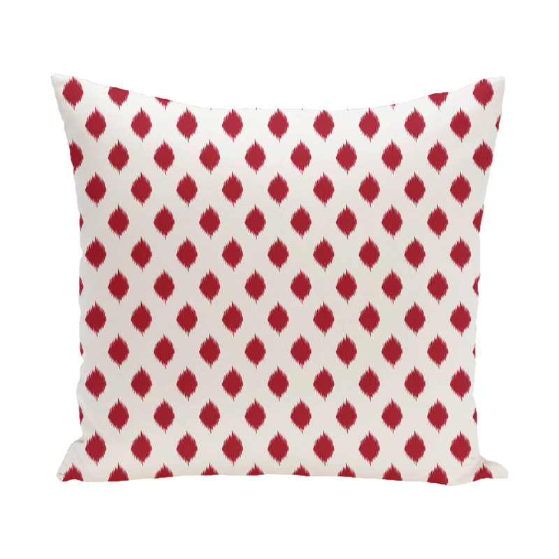 Ikat Outdoor Reversible Throw Pillow, Formula One, 18"x18"