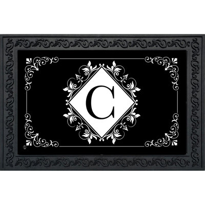 Black And White Monogram C Doormat