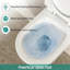 Elongated Dual Flushing One-Piece Toilet High Efficiency Flush Glossy White - 24.8x13 x 27.56