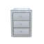3-Drawer Mirrored Nightstand Bedside Table Glass Accent End Table Silver