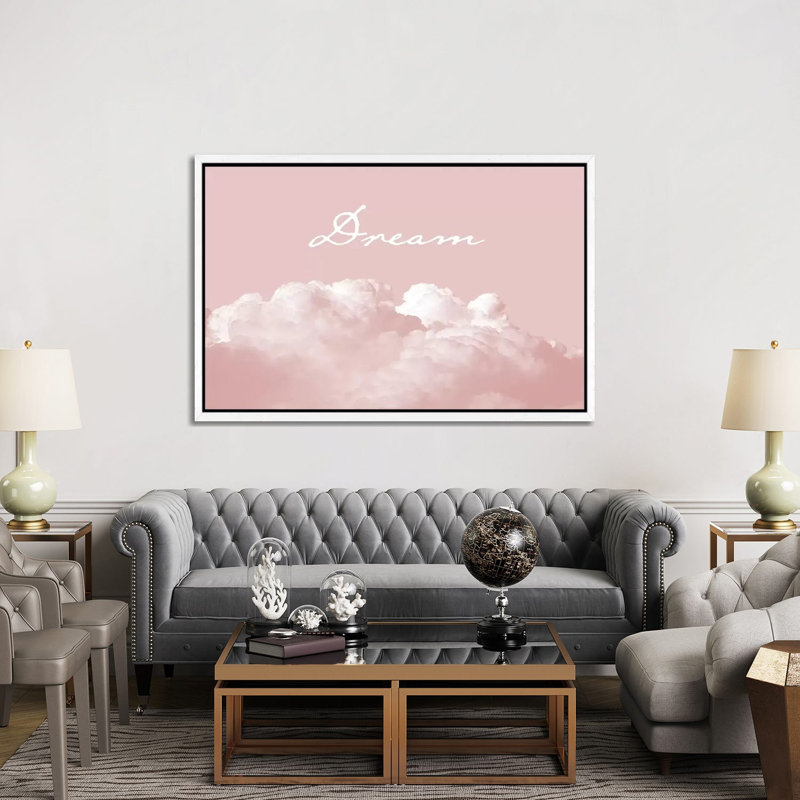 Blush Pink Dream by Urban Epiphany - Print on Canvas, 66.04 cm H x 45.72 cm W, White Framed