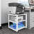 19.7 x 19.7 inches 3-Tier Laser Printer Stand with Storage Pinter desk Floor-Standing Rack on Wheels-93389404